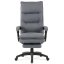 Kancelářské křeslo s podnožkou, potah šedá látka, PC mechanismus s aretací - Brevné variany: Stříbrná