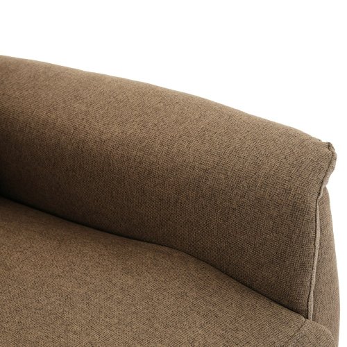 Relaxační křeslo, manuální ovládání, hnědá látka - Brevné variany: Stříbrná