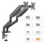 ULTRADESK Polohovatelný držák BRANCH Double pro 2 monitory — černá