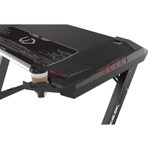 ULTRADESK Herní stůl ROCKET BLACK 128×68 cm — černá