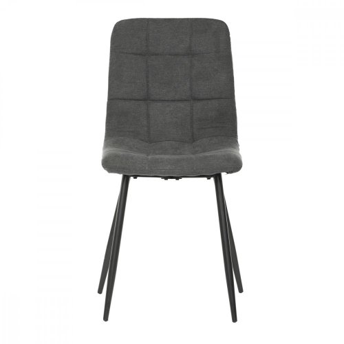 Jídelní židle, potah krémová látka, kovová čtyřnohá podnož, černý mat - Brevné variany: Šedá