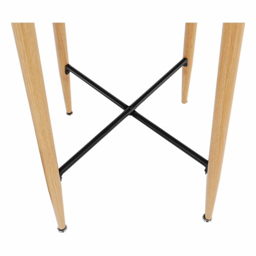 Barový stůl, bílá/dub, průměr 60 cm, IMAM (0000261519) — Memela.cz