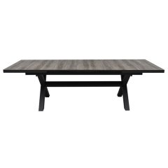 Zahradní rozkládací stůl 200+60×100×77 cm — černá