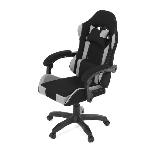 Kancelářské křeslo, permanentní kontakt s aretací, černá látka, KA-R209 GREY - Brevné variany: Šedá