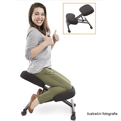 Ergonomická kľakačka, šedohnědá taupe / černá, RUFUS (0000254516) — Memela.cz