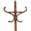 Věšák dřevěný stojanový, masiv topol a bříza, tmavě hnědý lak, výška 185 cm - Brevné variany: Přírodní