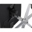 Židle kancelářská, šedá ekokůže, kříž kov chromový, houpací mechanismus, čalouněné područky - Brevné variany: Šedá