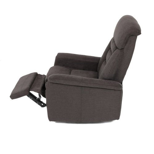 TV a relaxační křeslo s elektrickým ovládáním, potah hnědá látka