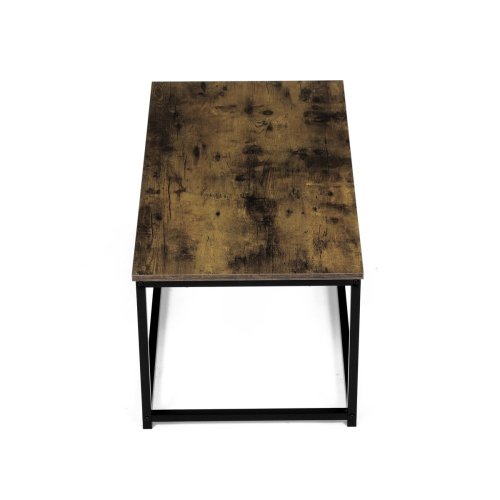Stůl konferenční, 90x48x41 cm, MDF, dekor divoký dub, černý kov - Brevné variany: OLW