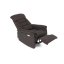 TV a relaxační křeslo s elektrickým ovládáním, potah hnědá látka