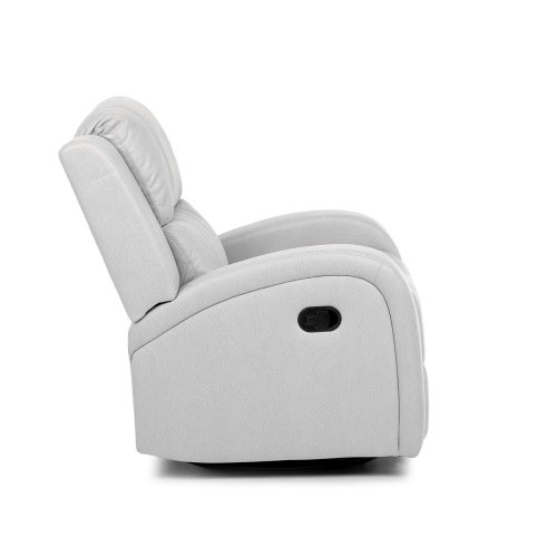 TV a relaxační křeslo, manuální polohování, potah šedá látka v dekoru kůže - Brevné variany: Šedá