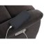 TV a relaxační křeslo s elektrickým ovládáním, potah hnědá látka - Brevné variany: Stříbrná