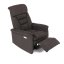 TV a relaxační křeslo s elektrickým ovládáním, potah hnědá látka