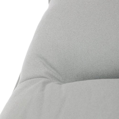 Kancelářské křeslo s podnožkou, potah šedá látka, PC mechanismus s aretací - Brevné variany: Stříbrná
