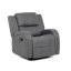 TV a relaxační křeslo, manuální polohování, potah šedá látka v dekoru kůže - Brevné variany: Šedá