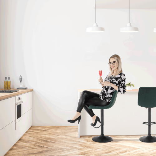 Barová židle LAHELA — více barev - Vyberte variantu: Tyrkysová (277836)
