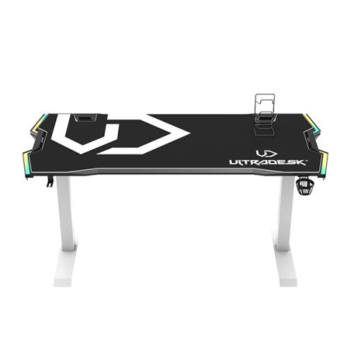 ULTRADESK Herní stůl FORCE SNOW 166×70 cm — bílá