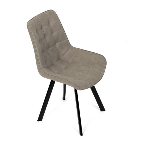 Židle jídelní, černá látka v dekoru broušené kůže, černý kov - Brevné variany: GRN3