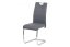 Jídelní židle, potah černá ekokůže, bílé prošití, kovová pohupová podnož, chrom - Brevné variany: Lanýžová