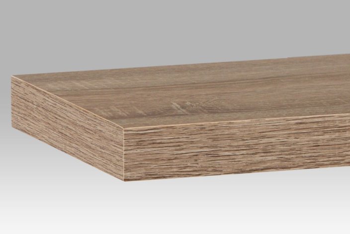 Polička nástěnná 120 cm, MDF, barva černý vysoký lesk, baleno v ochranné fólii