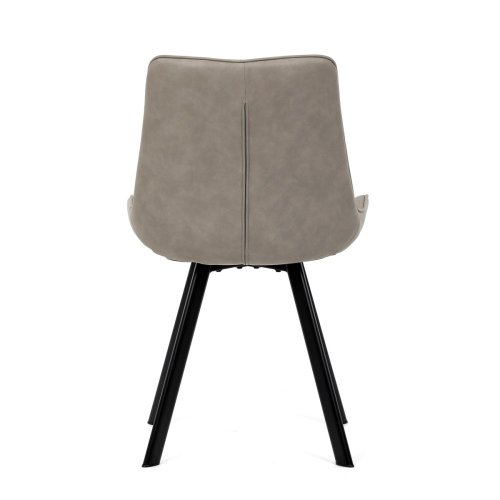 Židle jídelní, černá látka v dekoru broušené kůže, černý kov - Brevné variany: GRN3