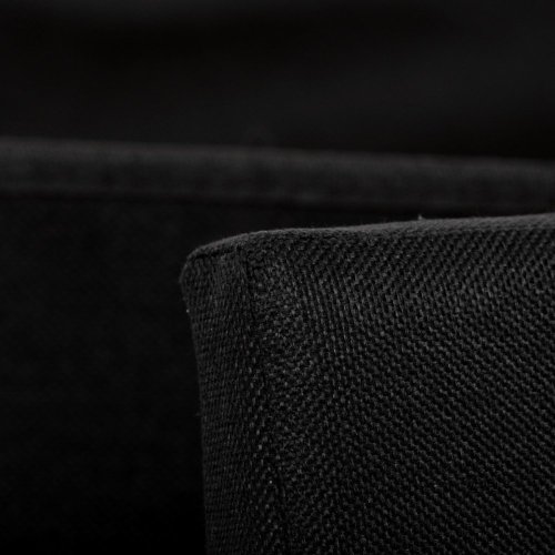 Taburet s úložným prostorem, látka černá - Brevné variany: Šedá