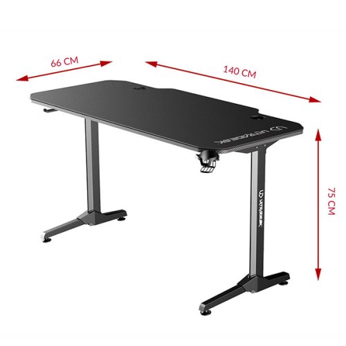 ULTRADESK Herní stůl FRAG 140×66 cm — více barev - Vyberte variantu: Frag černá