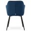 Jídelní židle, potah černá matná sametová látka, kovové nohy, černý matný lak - Brevné variany: Modrá