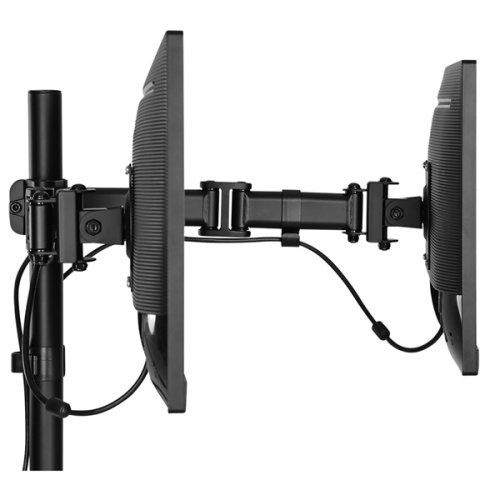 ULTRADESK Polohovatelný držák SKELETON Double pro 2 monitory — černá