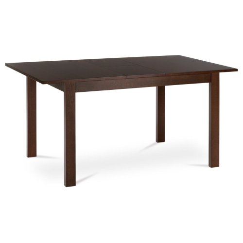 Jídelní stůl rozkládací 120+30x80x74 cm, deska MDF, dýha, nohy masiv, tmavý buk