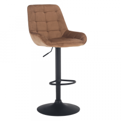 Barová židle, hnědá Velvet látka CHIRO NEW (0000299529) — Memela.cz