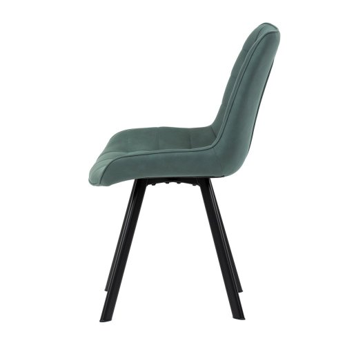 Židle jídelní, černá látka v dekoru broušené kůže, černý kov - Brevné variany: GRN3