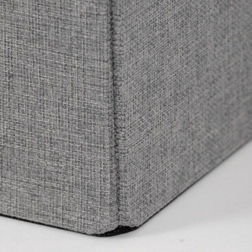 Taburet s úložným prostorem, látka černá - Brevné variany: Šedá