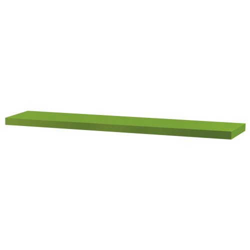 Polička nástěnná 120 cm, MDF, barva černý vysoký lesk, baleno v ochranné fólii