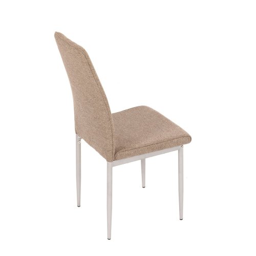 Židle jídelní, béžová látka, šedé kovové nohy - Brevné variany: Hnědá