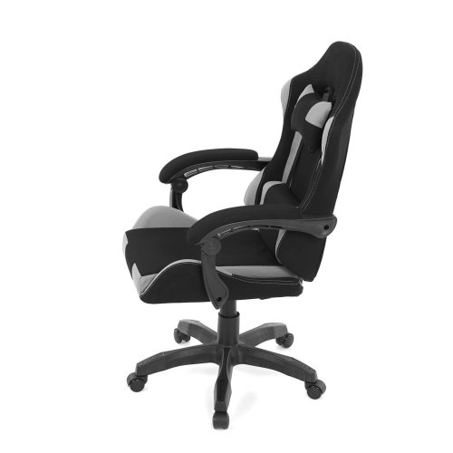 Kancelářské křeslo, permanentní kontakt s aretací, černá látka, KA-R209 GREY - Brevné variany: Šedá