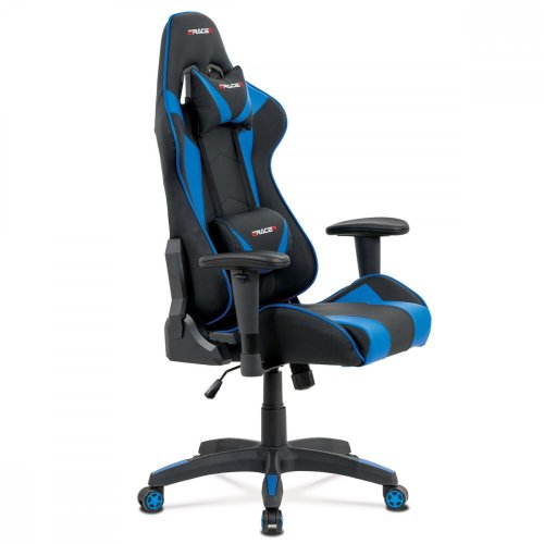 Kancelářská židle houpací mech., černá koženka, plast. kříž