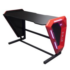 E-blue Herní stůl EGT002BK 125×62 cm — černá/červená