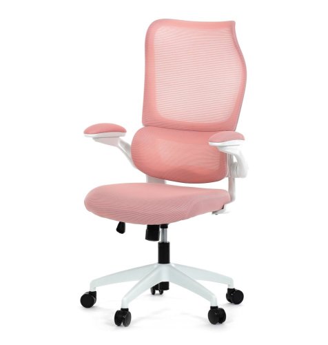 Stylová ergonomická kancelářská židle KA-C807 — růžová