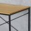 Stůl pracovní s regálem, MDF, dekor dub, černý kov - Brevné variany: OLW
