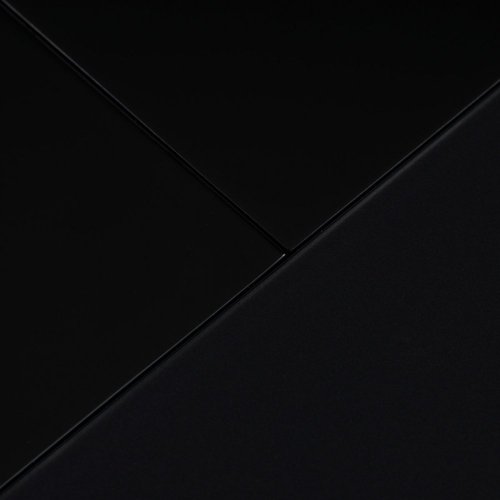 Jídelní stůl 110+40x70 cm, černá 4 mm skleněná deska, MDF, černý matný lak - Brevné variany: Cappuccino