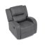 TV a relaxační křeslo, manuální polohování, potah šedá látka v dekoru kůže - Brevné variany: Šedá