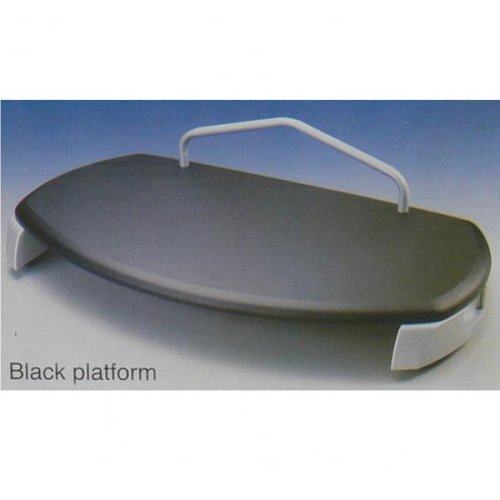 Podstavec pod monitor, prostor pro klávesnici, černý, dřevo-plast, 40 kg nosnost, ergo