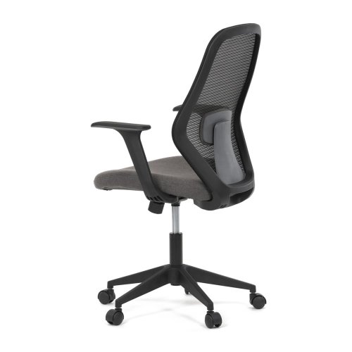 Židle kancelářská, látka černá, houpací mechanismus, kolečka pro tvrdé povrchy - Brevné variany: Černá