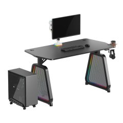 ULTRADESK Herní stůl BOOSTER 136×70,5 cm — černá