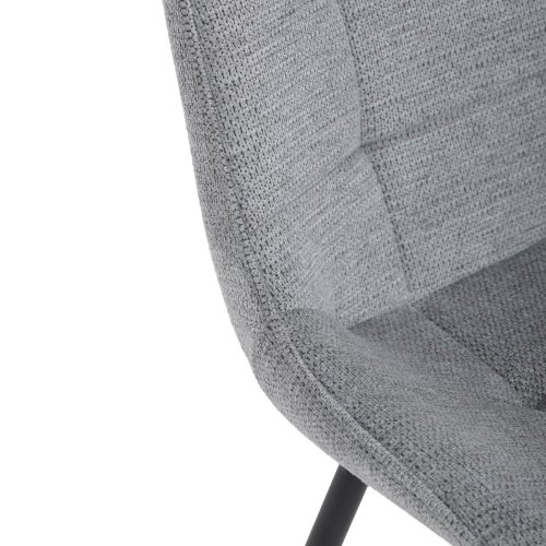 Židle jídelní, černá látka, černý kov, otočný mechanismus 90°/90° (L/P) - funkce reset - Brevné variany: Šedá