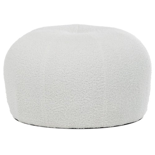 Taburet, šedá Bouclé látka.