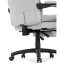 Kancelářské křeslo s podnožkou, potah šedá látka, PC mechanismus s aretací - Brevné variany: Stříbrná