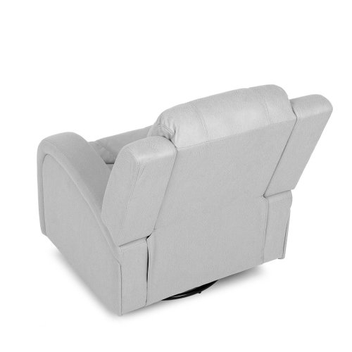 TV a relaxační křeslo, manuální polohování, potah šedá látka v dekoru kůže - Brevné variany: Šedá