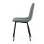 Židle jídelní, madlo, snadno čistitelná šedá látka, černý matný lak, kovové nohy - Brevné variany: Zelená